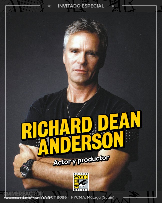 Die San Diego Comic-Con Málaga 2026 wird Stargate SG-1 und MacGyver-Star Richard Dean Anderson als besonderen Gast präsentieren