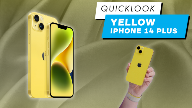 Werfen Sie einen Blick auf das gelbe iPhone 14 Plus