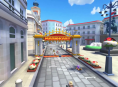 Luigi isst Churros auf der Plaza Mayor und kündigt die Madrider Rennstrecke von Mario Kart Tour an
