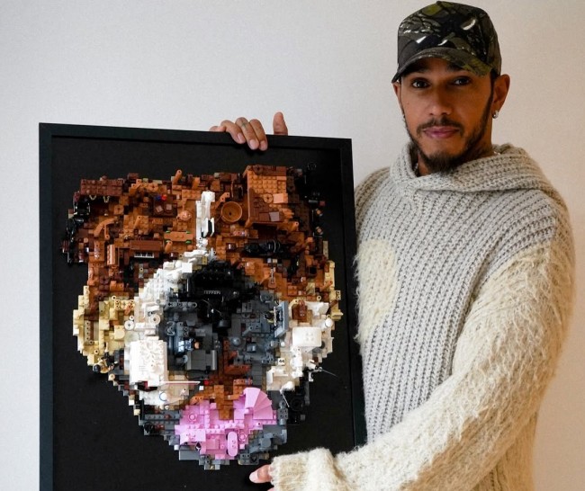 Lewis Hamilton ist gerührt von dem wunderschönen LEGO-Porträt von Roscoe, das von zwei Fans angefertigt wurde